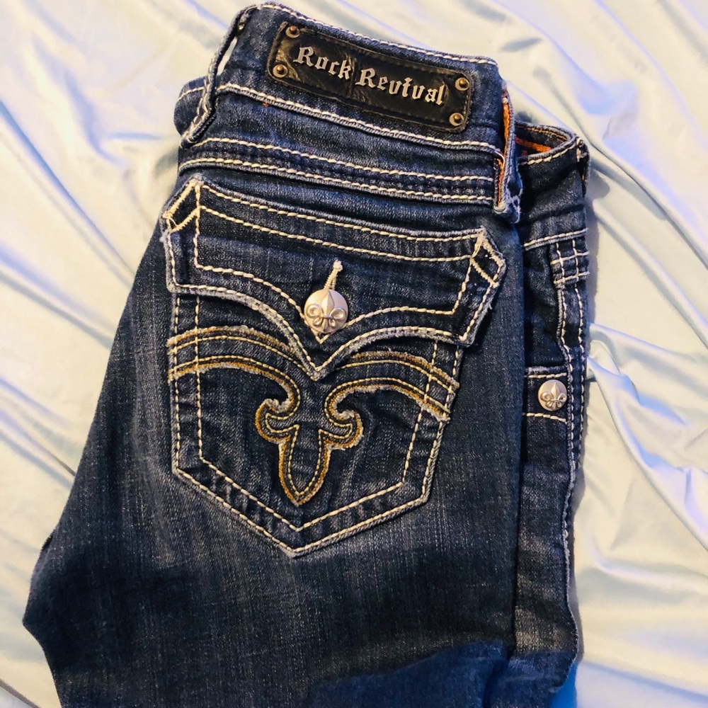 Rock revival size 28 straight leg jeans
